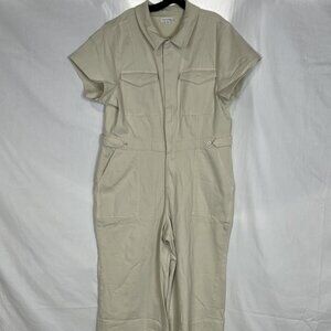 NEW GOOD AMERICAN Short-Sleeve Flared Jumpsuit Women’s